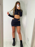 Blacked Out Cut Out Skirt