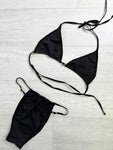 Blacked Out Love Heart Bikini Set